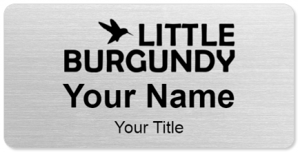 Custom name badges for Little Burgundy Shoes