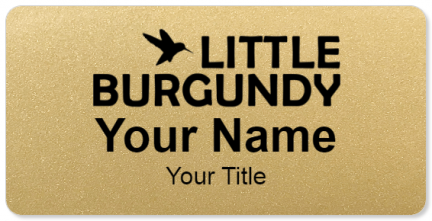 Custom name badges for Little Burgundy Shoes