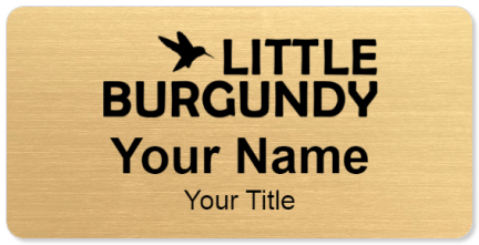 Custom name badges for Little Burgundy Shoes