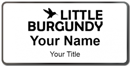 Custom name badges for Little Burgundy Shoes