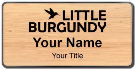 Custom name badges for Little Burgundy Shoes