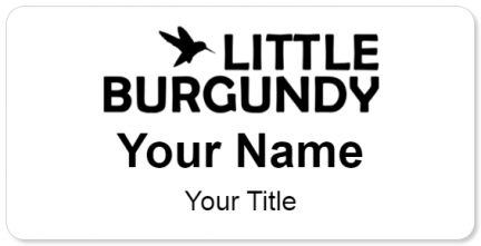 Custom name badges for Little Burgundy Shoes