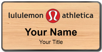 Custom name badges for Lululemon Athletica