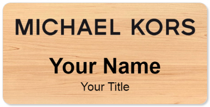 Custom name badges for Michael Kors