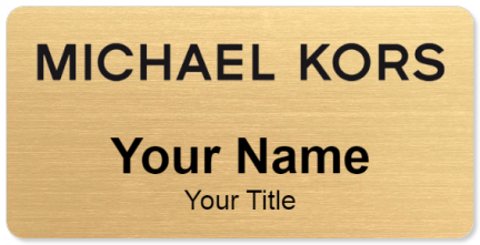 Custom name badges for Michael Kors