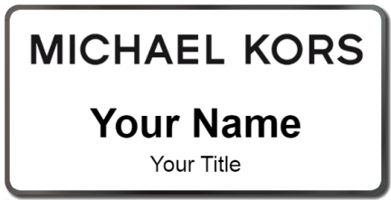 Custom name badges for Michael Kors