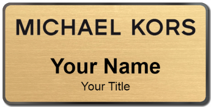 Custom name badges for Michael Kors