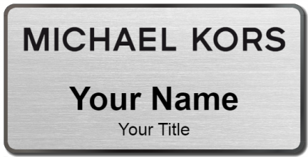 Custom name badges for Michael Kors