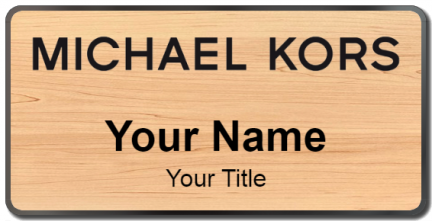 Custom name badges for Michael Kors