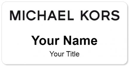 Custom name badges for Michael Kors