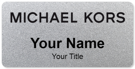 Custom name badges for Michael Kors