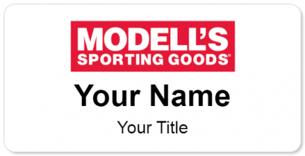 Custom name badges for Modells Sporting Goods