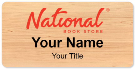Custom name badges for National Book Store