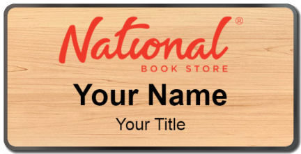 Custom name badges for National Book Store