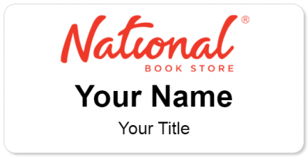 Custom name badges for National Book Store