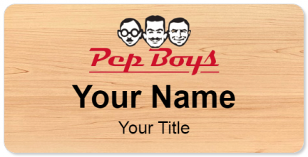 Custom name badges for Pep Boys
