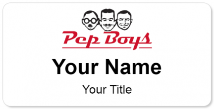 Custom name badges for Pep Boys