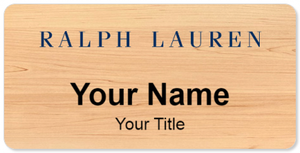 Custom name badges for Ralph Lauren
