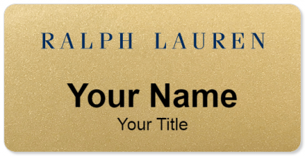 Custom name badges for Ralph Lauren