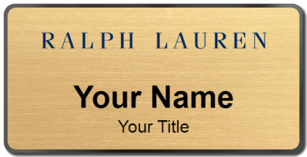 Custom name badges for Ralph Lauren