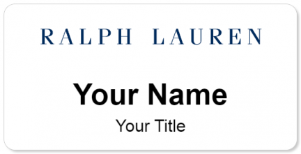 Custom name badges for Ralph Lauren