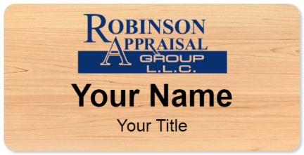 Custom name badges for Robinson Appraisal Group
