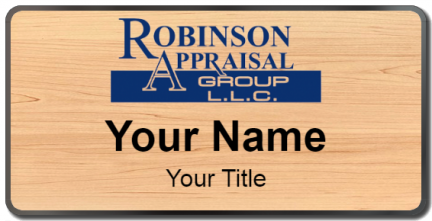 Custom name badges for Robinson Appraisal Group