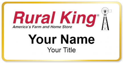 Custom name badges for Rural King