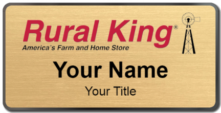 Custom name badges for Rural King