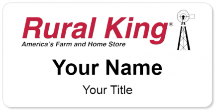 Custom name badges for Rural King