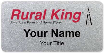 Custom name badges for Rural King
