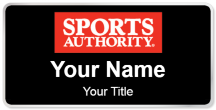 Custom name badges for Sports Authority