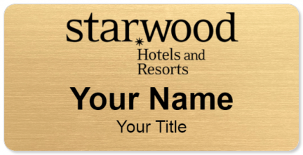 Custom name badges for Starwood Hotels and Resorts