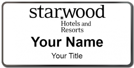 Custom name badges for Starwood Hotels and Resorts