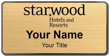 Custom name badges for Starwood Hotels and Resorts