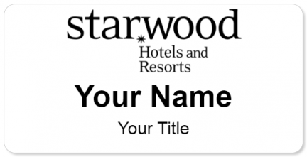 Custom name badges for Starwood Hotels and Resorts