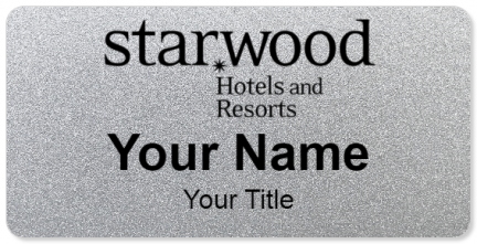 Custom name badges for Starwood Hotels and Resorts