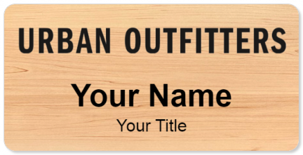 Custom name badges for Urban Outfitters