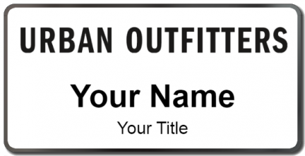 Custom name badges for Urban Outfitters