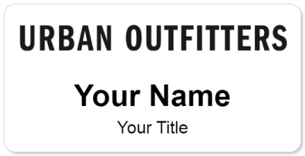 Custom name badges for Urban Outfitters
