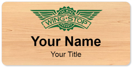 Custom name badges for Wing Stop