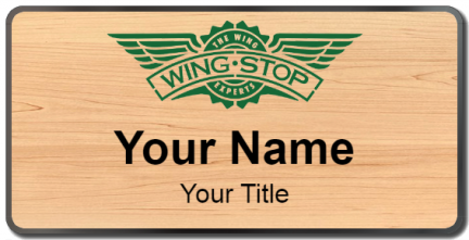 Custom name badges for Wing Stop