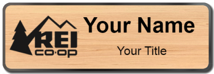 Custom name badges for REI CO OP
