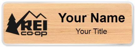Custom name badges for REI CO OP
