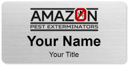 Custom name badges for Amazon Pest Exterminators