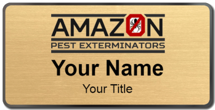 Custom name badges for Amazon Pest Exterminators