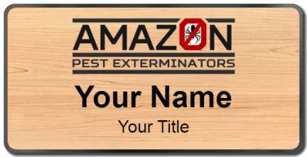Custom name badges for Amazon Pest Exterminators