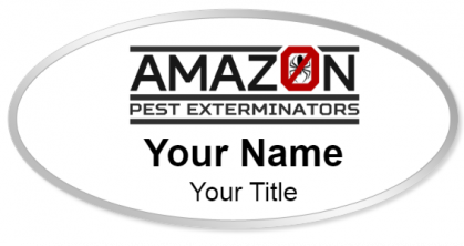 Custom name badges for Amazon Pest Exterminators