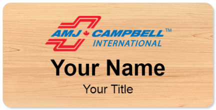 Custom name badges for AMJ Campbell Movers