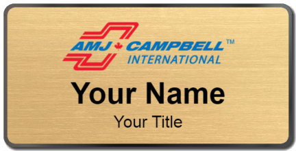 Custom name badges for AMJ Campbell Movers